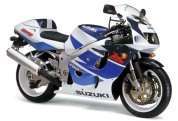 GSXR 750 model 1998 modrobílá