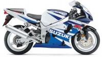 GSXR 750 model 2002 modrobílá